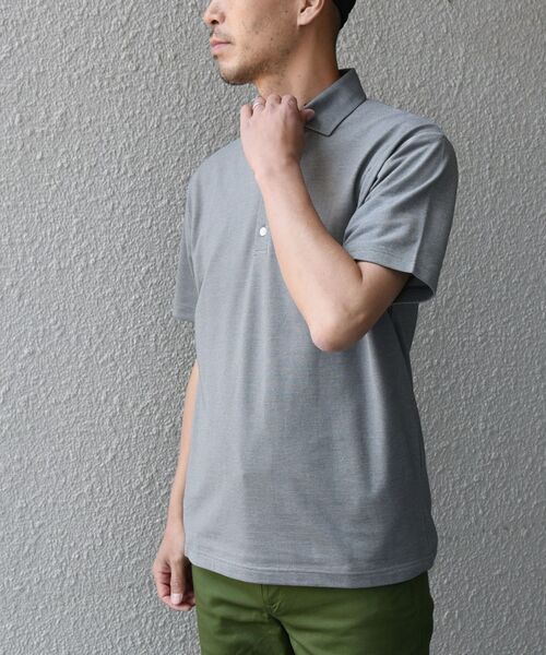 gim（ジム）の「【SHIPS any 別注】gim×DR.C医薬　ハイドロ銀チタン 加工 スキッパー ポロシャツ◇（ポロシャツ・メンズ・ブラック/オフホワイト/ブルー/コバルトブルー・SMALL/MEDIUM/LARGE/X-LARGE）」の17枚目の写真