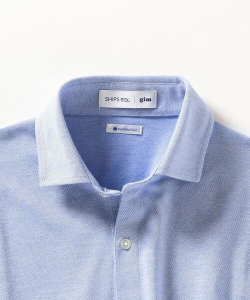 gim（ジム）の「【SHIPS any 別注】gim×DR.C医薬　ハイドロ銀チタン 加工 スキッパー ポロシャツ◇（ポロシャツ・メンズ・ブラック/オフホワイト/ブルー/コバルトブルー・SMALL/MEDIUM/LARGE/X-LARGE）」の18枚目の写真