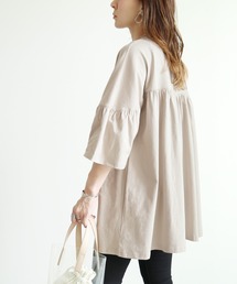 reca | ギャザーフレア半袖カットソー(Tシャツ/カットソー)