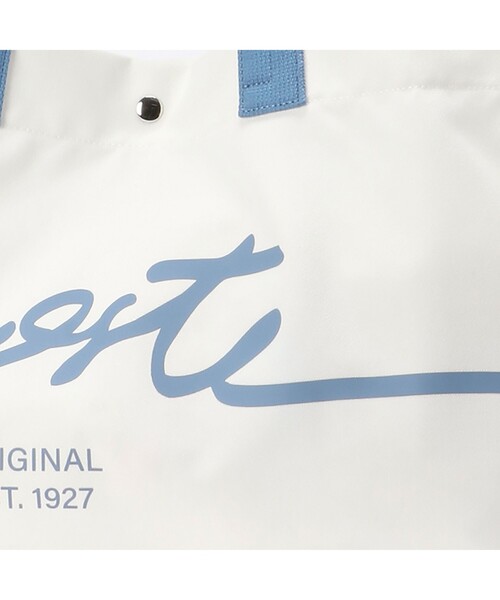 LACOSTE（ラコステ）の「ビーチ パック ビッグプリントビーチバッグ（トートバッグ・レディース・ホワイト/ピンクベージュ・FREE）」の8枚目の写真