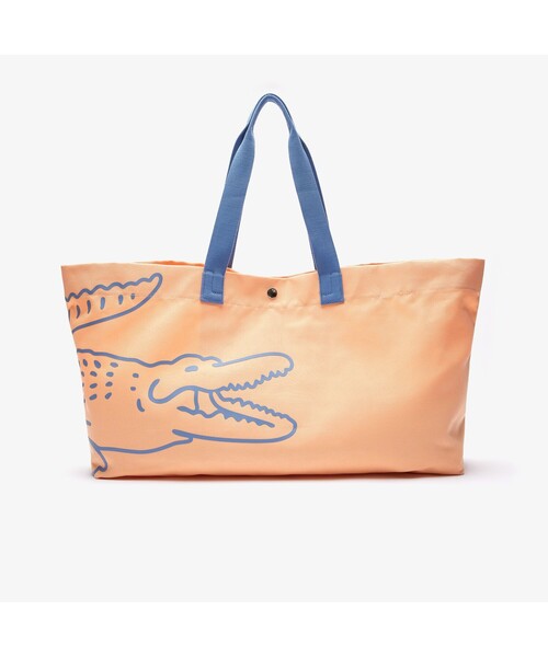 LACOSTE（ラコステ）の「ビーチ パック ビッグプリントビーチバッグ（トートバッグ・レディース・ホワイト/ピンクベージュ・FREE）」の10枚目の写真