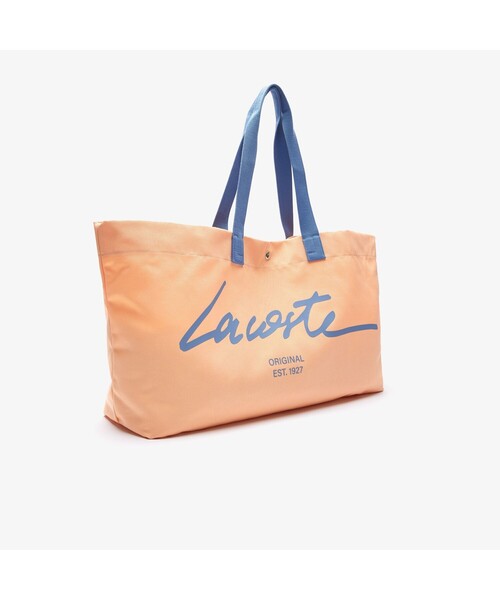 LACOSTE（ラコステ）の「ビーチ パック ビッグプリントビーチバッグ（トートバッグ・レディース・ホワイト/ピンクベージュ・FREE）」の11枚目の写真