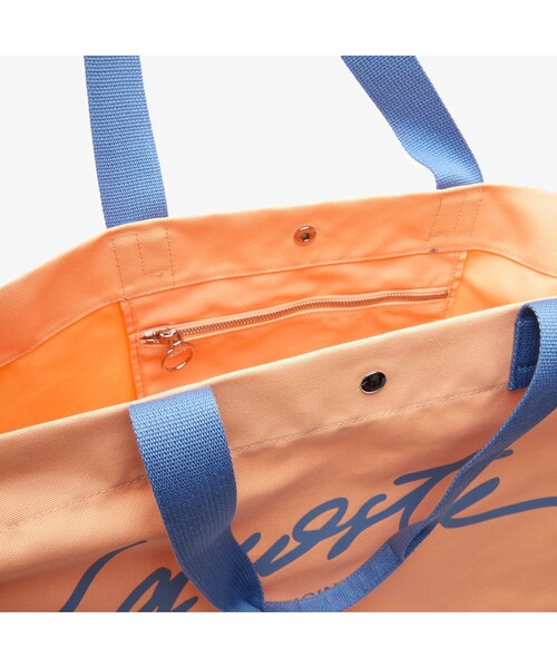 LACOSTE（ラコステ）の「ビーチ パック ビッグプリントビーチバッグ（トートバッグ・レディース・ホワイト/ピンクベージュ・FREE）」の12枚目の写真