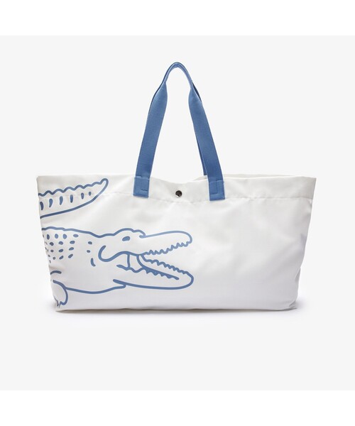 LACOSTE（ラコステ）の「ビーチ パック ビッグプリントビーチバッグ（トートバッグ・レディース・ホワイト/ピンクベージュ・FREE）」の14枚目の写真