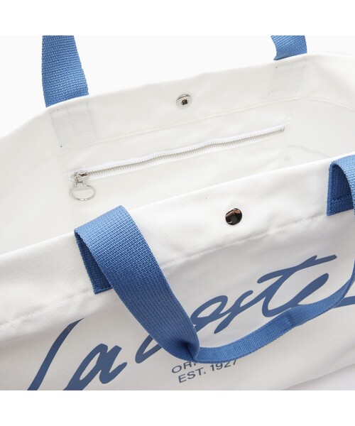 LACOSTE（ラコステ）の「ビーチ パック ビッグプリントビーチバッグ（トートバッグ・レディース・ホワイト/ピンクベージュ・FREE）」の16枚目の写真