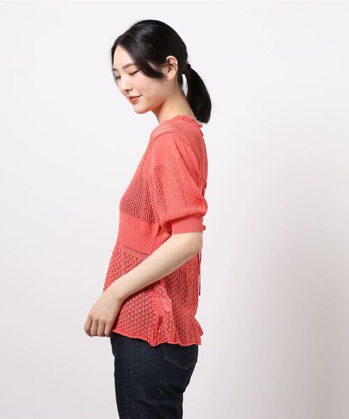 cepo(セポ)の「2WAYパフスリーブニット(カーディガン/ボレロ・レディース・ピンク/オフホワイト/ベージュ/ブラック・M)」の5枚目の写真