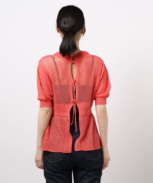 cepo(セポ)の「2WAYパフスリーブニット(カーディガン/ボレロ・レディース・ピンク/オフホワイト/ベージュ/ブラック・M)」の6枚目の写真