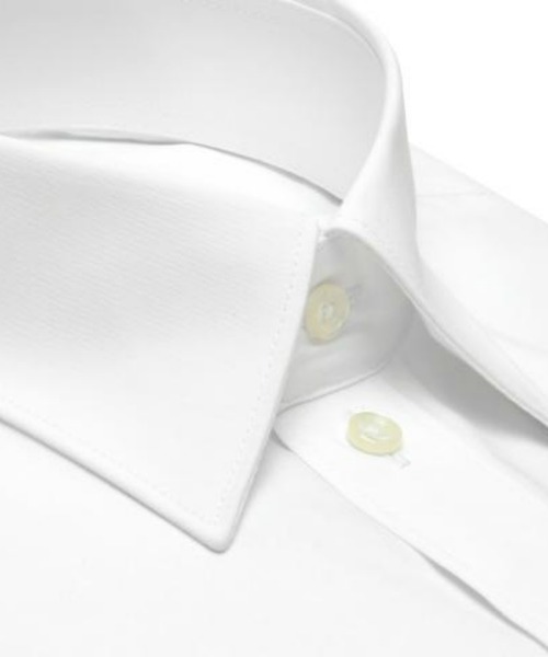 TOKYO SHIRTS（トウキョウシャツ）の「形態安定ノーアイロン レギュラーカラー 白無地ベーシック 長袖ビジネスワイシャツ（ビジネスシャツ・メンズ・ホワイト・S-裄丈80cm/S-裄丈84cm/M-裄丈80cm/M-裄丈84cm/L-裄丈82cm/L-裄丈86cm/LL-裄丈86cm）」の3枚目の写真