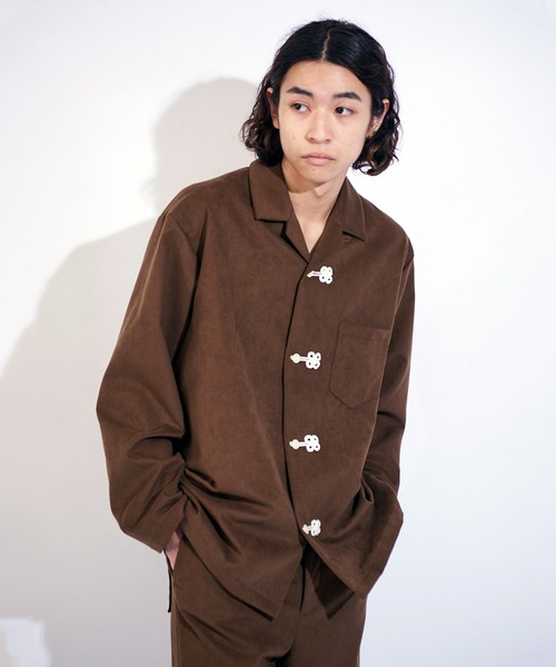 セール Discovered ディスカバード Eco Suede Pajama Shirt エコスエードパジャマシャツ Dc Aw21 Sh 03 シャツ ブラウス Discovered ディスカバード のファッション通販 Zozotown
