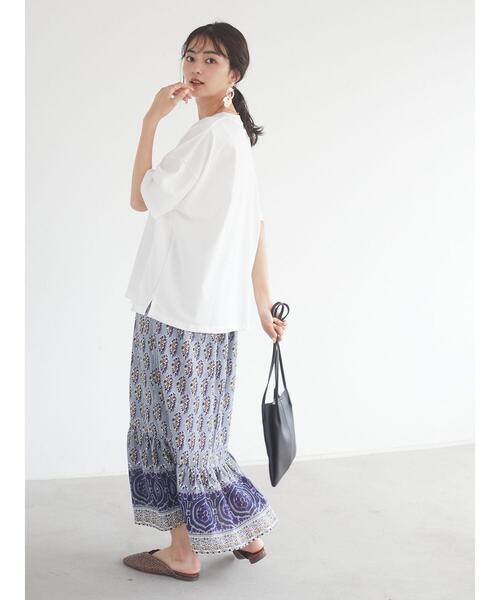 CRAFT STANDARD BOUTIQUE(クラフトスタンダードブティック)の「インドコットン マーメード切り替えスカート *◇(スカート・レディース・ベージュ/グレー・FREE)」の22枚目の写真