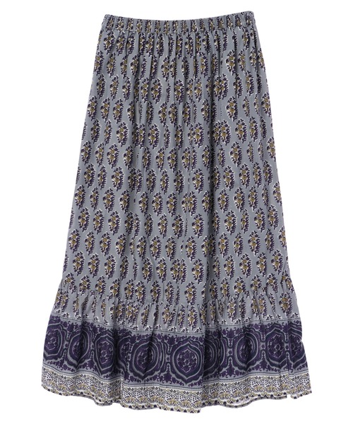 CRAFT STANDARD BOUTIQUE(クラフトスタンダードブティック)の「インドコットン マーメード切り替えスカート *◇(スカート・レディース・ベージュ/グレー・FREE)」の12枚目の写真