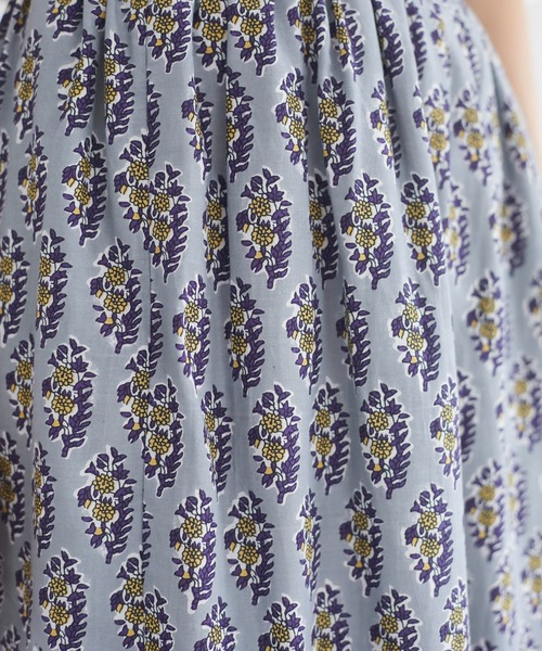 CRAFT STANDARD BOUTIQUE(クラフトスタンダードブティック)の「インドコットン マーメード切り替えスカート *◇(スカート・レディース・ベージュ/グレー・FREE)」の6枚目の写真