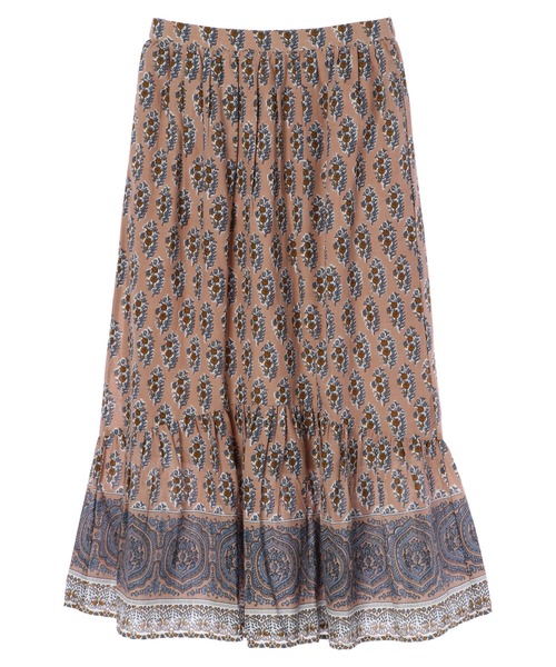 CRAFT STANDARD BOUTIQUE(クラフトスタンダードブティック)の「インドコットン マーメード切り替えスカート *◇(スカート・レディース・ベージュ/グレー・FREE)」の11枚目の写真