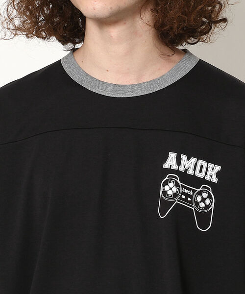 amok(アモク)の「【別注】amok /アモク/ホッケーメッシュTシャツ(Tシャツ/カットソー・メンズ・ホワイト/ブラック/オレンジ/ブルー・FREE)」の14枚目の写真