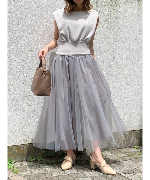 dazzlin（ダズリン）の「ダンボールカットコンパクトトップス（Tシャツ/カットソー・レディース・ブラウン/グレー/オフホワイト・FREE）」の19枚目の写真