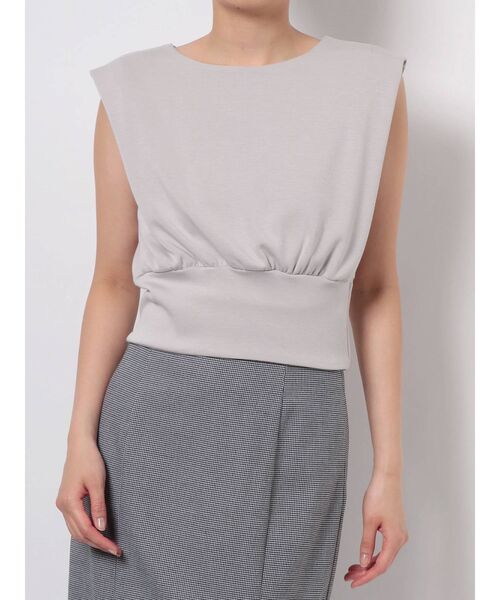 dazzlin（ダズリン）の「ダンボールカットコンパクトトップス（Tシャツ/カットソー・レディース・ブラウン/グレー/オフホワイト・FREE）」の16枚目の写真