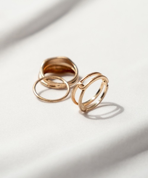 Edit Sheen(エディットシーン)の「アンティークデザインリングセット(リング・レディース・ゴールド・FREE)」の1枚目の写真