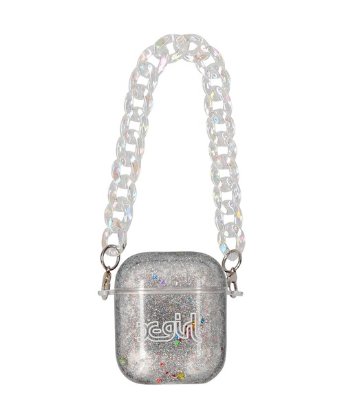 X-girl（エックスガール）の「DREAMING AirPods CASE（ヘッドフォン/イヤホン・レディース・ブラック/マルチ・ONE SIZE）」の2枚目の写真