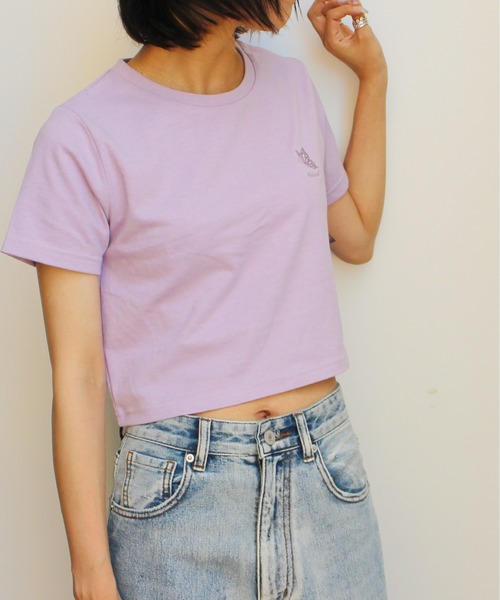 one way（ワンウェイ）の「【oneway Jeans】バタフライTシャツ（Tシャツ/カットソー・レディース・ホワイト/ブラック/ダークグリーン/パープル/ダークパープル/ホワイト系その他/ライトブルー・FREE）」の9枚目の写真