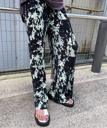 セルフカットタイダイ風プリーツパンツ