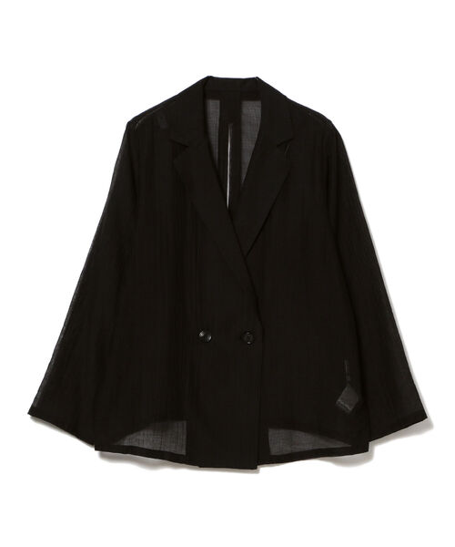 Ray BEAMS（レイビームス）の「Ray BEAMS / オーガンジー 2ボタン ダブルジャケット（テーラードジャケット・レディース・ブラック/ブラウン系その他・1/0）」の10枚目の写真