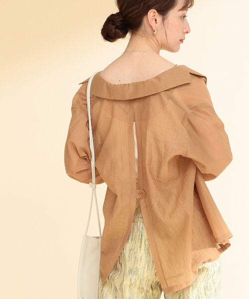 Ray BEAMS（レイビームス）の「Ray BEAMS / オーガンジー 2ボタン ダブルジャケット（テーラードジャケット・レディース・ブラック/ブラウン系その他・1/0）」の20枚目の写真