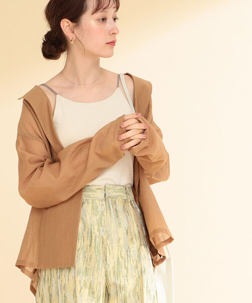 Ray BEAMS（レイビームス）の「Ray BEAMS / オーガンジー 2ボタン ダブルジャケット（テーラードジャケット・レディース・ブラック/ブラウン系その他・1/0）」の21枚目の写真