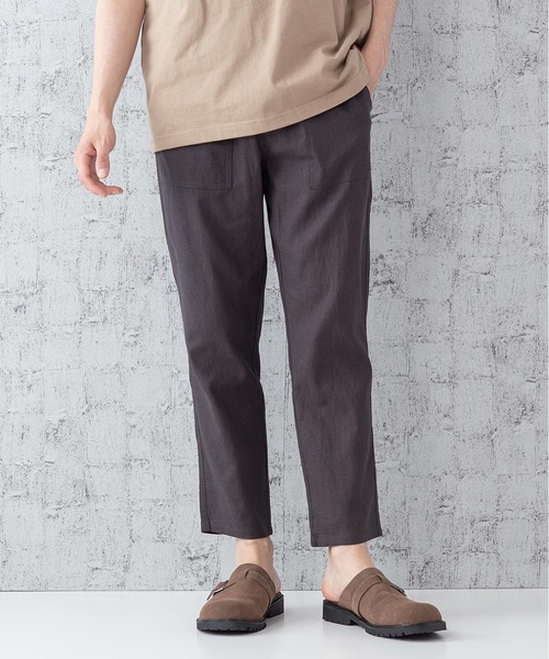 JEANS MATE（ジーンズメイト）の「接触冷感クロップドパンツ（その他パンツ・メンズ・ブルー/チャコールグレー/ネイビー/ベージュ/カーキ・LARGE/MEDIUM/X-LARGE）」の2枚目の写真