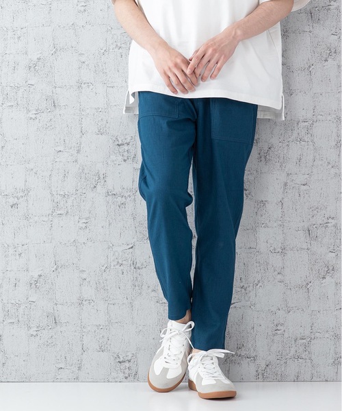 JEANS MATE（ジーンズメイト）の「接触冷感クロップドパンツ（その他パンツ・メンズ・ブルー/チャコールグレー/ネイビー/ベージュ/カーキ・LARGE/MEDIUM/X-LARGE）」の5枚目の写真