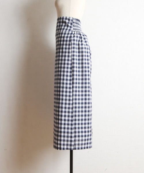 &. NOSTALGIA（アンドドットノスタルジア）の「リネンギンガムチェックスカート（スカート・レディース・ブラック/ネイビー・FREE）」の18枚目の写真