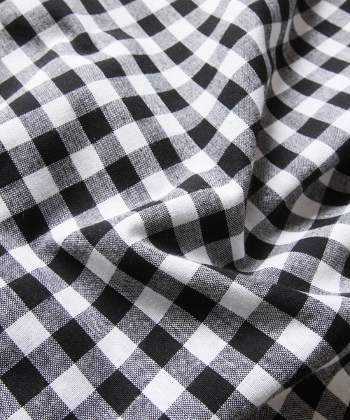 &. NOSTALGIA（アンドドットノスタルジア）の「リネンギンガムチェックスカート（スカート・レディース・ブラック/ネイビー・FREE）」の8枚目の写真