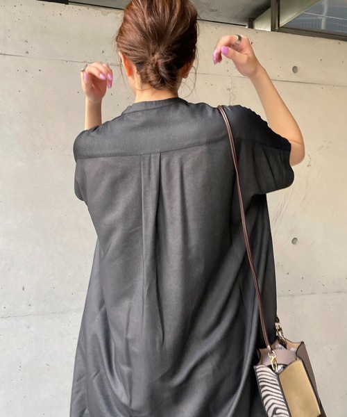 CAPRICIEUX LE'MAGE（カプリシューレマージュ）の「チェックデニムシャツワンピース（ワンピース・レディース・ブラック/ブラウン・FREE）」の17枚目の写真