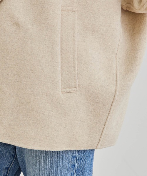 ROPE' PICNIC（ロペピクニック）の「セーラーカラーショートコート（その他アウター・レディース・ベージュ/ネイビー/ライトグリーン・38）」の9枚目の写真