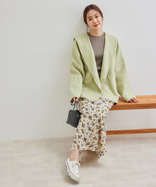 ROPE' PICNIC（ロペピクニック）の「セーラーカラーショートコート（その他アウター・レディース・ベージュ/ネイビー/ライトグリーン・38）」の20枚目の写真