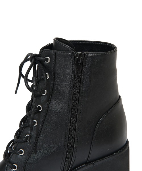 SPIRALGIRL（スパイラルガール）の「レースアップ厚底ブーツ（ブーツ・レディース・ブラック・MEDIUM/LARGE）」の7枚目の写真