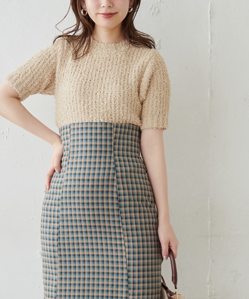 natural couture（ナチュラルクチュール）の「もしゃもしゃおしゃれニット（ニット/セーター・レディース・オフホワイト/ピンク/レンガ・FREE）」の4枚目の写真