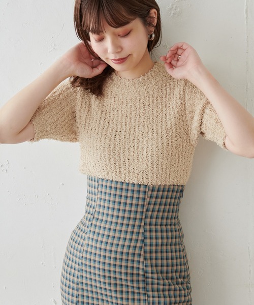 natural couture（ナチュラルクチュール）の「もしゃもしゃおしゃれニット（ニット/セーター・レディース・オフホワイト/ピンク/レンガ・FREE）」の20枚目の写真