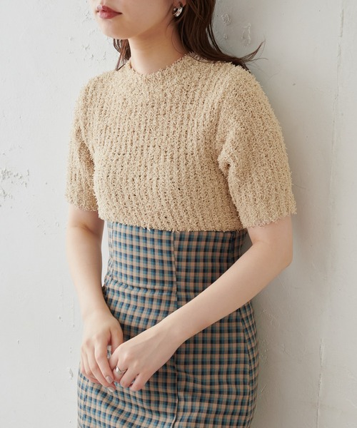 natural couture（ナチュラルクチュール）の「もしゃもしゃおしゃれニット（ニット/セーター・レディース・オフホワイト/ピンク/レンガ・FREE）」の16枚目の写真