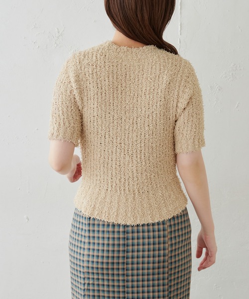 natural couture（ナチュラルクチュール）の「もしゃもしゃおしゃれニット（ニット/セーター・レディース・オフホワイト/ピンク/レンガ・FREE）」の12枚目の写真