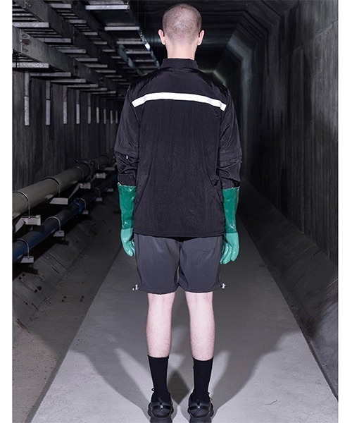 AA/C(ダブルエーシー)の「【AA/C】Zippered Hybrid Over-Shirt 19ME1004(シャツ/ブラウス・メンズ・グレー/ブラック・L/M)」の3枚目の写真