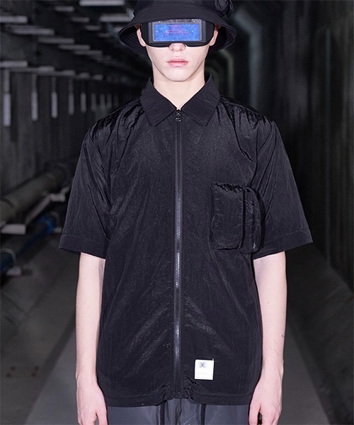 AA/C(ダブルエーシー)の「【AA/C】Zippered Hybrid Over-Shirt 19ME1004(シャツ/ブラウス・メンズ・グレー/ブラック・L/M)」の14枚目の写真