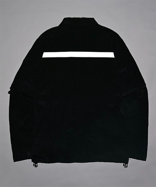 AA/C(ダブルエーシー)の「【AA/C】Zippered Hybrid Over-Shirt 19ME1004(シャツ/ブラウス・メンズ・グレー/ブラック・L/M)」の4枚目の写真
