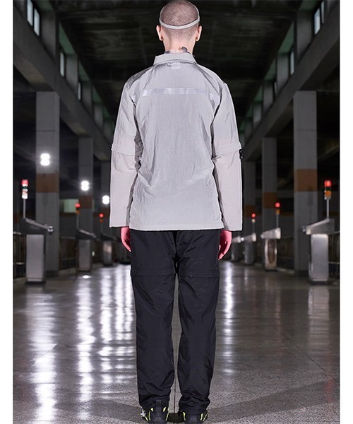 AA/C(ダブルエーシー)の「【AA/C】Zippered Hybrid Over-Shirt 19ME1004(シャツ/ブラウス・メンズ・グレー/ブラック・L/M)」の6枚目の写真