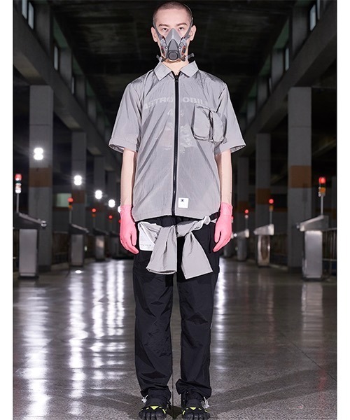 AA/C(ダブルエーシー)の「【AA/C】Zippered Hybrid Over-Shirt 19ME1004(シャツ/ブラウス・メンズ・グレー/ブラック・L/M)」の22枚目の写真