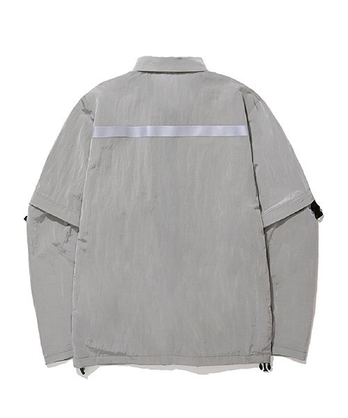 AA/C(ダブルエーシー)の「【AA/C】Zippered Hybrid Over-Shirt 19ME1004(シャツ/ブラウス・メンズ・グレー/ブラック・L/M)」の12枚目の写真