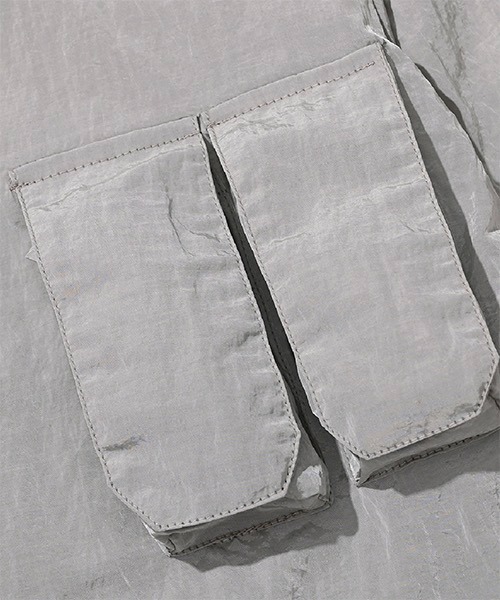 AA/C(ダブルエーシー)の「【AA/C】Zippered Hybrid Over-Shirt 19ME1004(シャツ/ブラウス・メンズ・グレー/ブラック・L/M)」の18枚目の写真