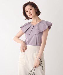 AG by aquagirl | シルケットコットン 異素材ビッグカラープルオーバー【WEB限定サイズ】(Tシャツ/カットソー)