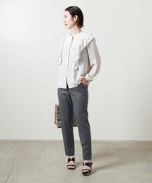 UNITED ARROWS | ＜UNITED ARROWS＞W/PU SAXONY スリムパンツ B †(その他パンツ)