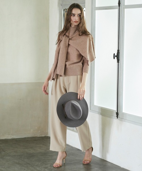 INED CLARO（イネドクラロ）の「《INED CLARO》タックパンツ（その他パンツ・レディース・ブラック/ホワイト/ベージュ・フリー）」の12枚目の写真