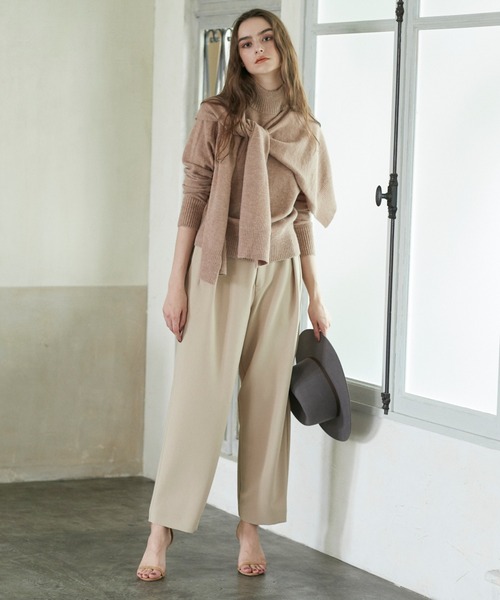 INED CLARO（イネドクラロ）の「《INED CLARO》タックパンツ（その他パンツ・レディース・ブラック/ホワイト/ベージュ・フリー）」の13枚目の写真